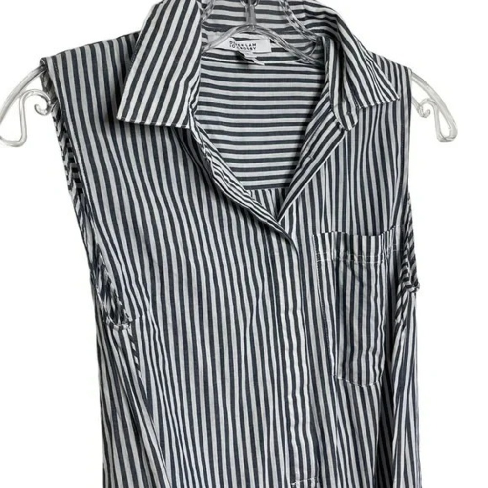 Derek‎ Lam 10 Crosby Size 2 Striped Shirt Tie Waist Mini Dress - Picture 3 of 16